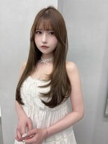 プリアバイポプルス 渋谷(pria by popls)&nbsp;ミディアムレイヤーハッシュカット顔周りレイヤーカット韓国ヘア