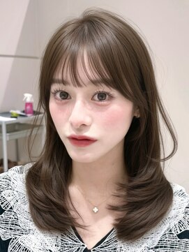 アフロート トウキョウ(AFLOAT TOKYO) ミディアム結べるレイヤー小顔顔まわり2wayシースルーバング前髪