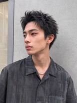 カバーヘア ブリス 志木南口駅前店(COVER HAIR bliss)&nbsp;夏カラーブリーチなし無造作ツーブロックアップバングp志木