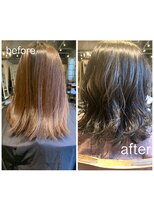 髪質改善と縮毛矯正の専門店 サンティエ(scintiller)&nbsp;お手入れ簡単ロブ。20代30代