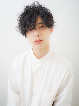 ネオリーブカフ 鶴ヶ峰店(Neolive caff) ゆるっとスパイラルパーマ七三ウェーブマッシュウルフ刈り上げ