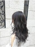 グレージュ×ロング