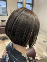 ブレスバイファースト 富谷店(Breath by first)&nbsp;カーキグレイ＆ボブスタイル