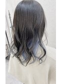 透け感ブルーのインナーカラー♪ 【新濱奈未子】