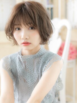 モッズ ヘア 福岡姪浜店(mod's hair) mod's姪浜/グレージュカラー大人ボブウルフマッシュルームヘアa