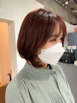 カフカ(CAFCA) 大人可愛い/韓国風ボブ/ボルドーカラー