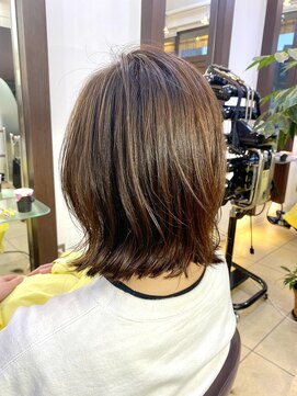 ヘアアーク(HAIR arc) ボブ#外ハネ#くびれ#前下がり#こて巻き#奏の杜#京成津田沼