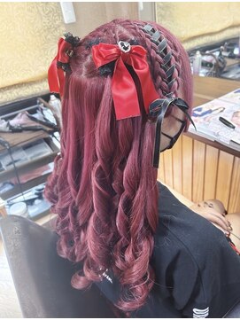 エクステンション クーチャー(Extention Cu'cha) リボンレースアップツインテール