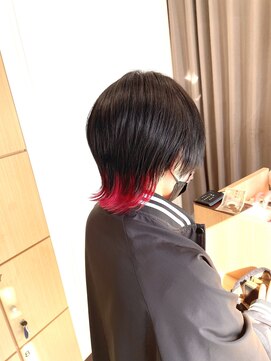 ヘアーラボ ノッシュ 唐人町店(Hair Labo Nosh) 【Nosh】裾カラー×レッド