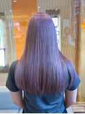 トリプルカラー ラベンダー ロングヘア