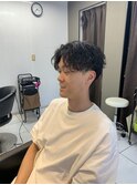 波巻きパーマ波巻きスパイラルパーマセンターパート骨格矯正