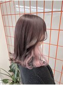 前髪/アンブレラカラー/こなれミディ/イメチェン/ウェーブパーマ