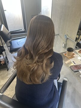 ラック(LUCK) グラデーションベージュ/船橋/くすみベージュ/細めハイライト