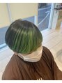アース 花巻店(HAIR&MAKE EARTH)&nbsp;デザインカラー！！前髪部分にポイントデザイン！！