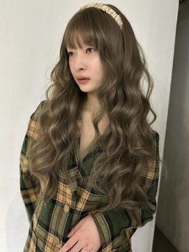 メゾンアクア 表参道(Maison ACQUA) ☆ブリーチなしダブルカラー オリーブ オリーブベージュ ボブ