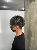 ハイライトカラーミルクティーベージュレイヤーカット