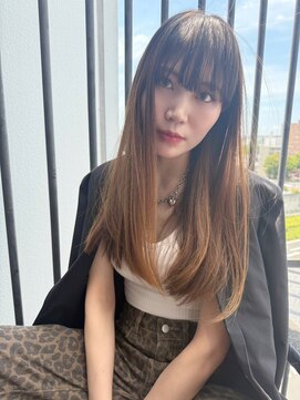 テン ディー(TEN D) ワイドバンク×ストレートヘア