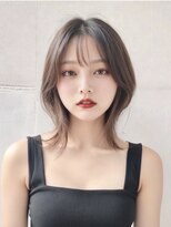 ネオリーブウリ 二子玉川店(Neolive uri)&nbsp;大人ガーリーダークアッシュ似合わせカットミディアムレイヤー