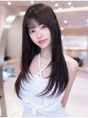髪質改善カラー/深みブラウン/小顔/レイヤーカット