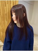 艶髪縮毛髪質改善/ボルドーカラー/ピンクブラウン