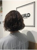 ふんわりパーマで大人可愛いボブ
