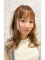 ダマーニ 表参道(DAMANI)&nbsp;透明感ベージュのくびれレイヤースタイル×シースルーバング☆