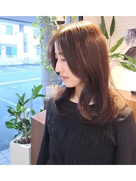 ヘアーサロン カヴィエ(hair salon covie) セミロング　ブラウンカラー　スモークブラウン