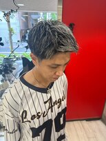 ヘアー ラボ エムツー(hair lab m2)&nbsp;ホワイトメッシュ×メンズショート