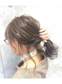 ミルキーカラー/無造作ウェーブ