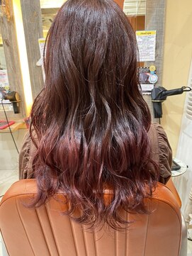 ネオリーブ コパン 鶴見店(Neolive copain) グラデーション チェリーレッド　neolivecopain