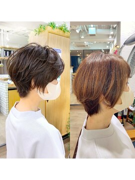 アヴァロン(AVALON) 【30代40代】横顔美人な絶壁解消ショートパーマ「永田カズヤ」