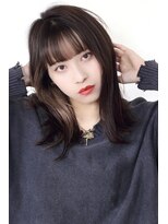 グランアージュ 大宮東口店(grandage) 小顔 厚めバング大人可愛いインナーカラー暗髪レイヤーボブ大宮@