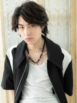 モッズ ヘア 福岡姪浜店(mod's hair) mod's姪浜/黒髪アッシュブラックニュアンスパーマウルフカットf