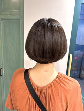 ヘアサロン ナノ(hair salon nano) 大人かわいい丸みボブ×ラベンダーグレージュ