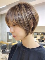 エリマ 武蔵小杉(elima) 大人ショートボブヘア切りっぱなしボブ丸みショートヘア30代◎