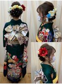 編み込みヘアアレンジ