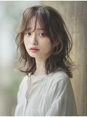 ☆オリーブグレーココアベージュ小顔クラゲヘアー/黒髪/髪質改善