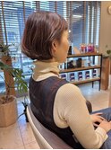 丸みボブ×眉上バング
