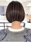 ハイライトバレイヤージュダブルカラーボブカット30代40代