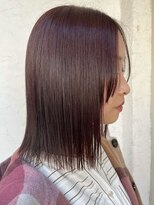 オッジ 西新店(Oggi)&nbsp;カシスブラウン 外ハネボブ 髪質改善トリートメント 艶髪 20代