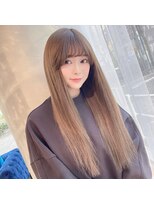 ガルボヘアー 心斎橋店(garbohair)&nbsp;心斎橋プルエクステ透明感カラーブラウンベージュロング