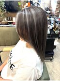 コントラストハイライト 白髪ぼかし ブリーチ ハイライト 20代
