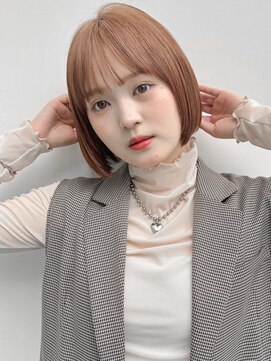 キリ 表参道(kyli) ナチュラルカールシースルーバングデジタルパーマ結べるボブ