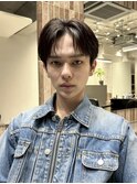 刈り上げセンターパートリバースセンターパートニュアンスパーマ