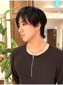 ソフトウルフ 韓国風ダウンバング センターパート ルーズパーマ