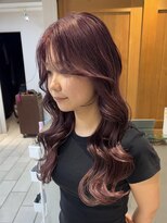 テトラ バイ ネオリーブ 横浜西口店(tetra by neolive)&nbsp;ピンクラベンダー　シースルーバング　ブリーチ　ロング横浜★