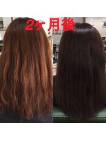 オハナヘアー(ohana hair) 髪質改善、二回目、初めて二か月の効果