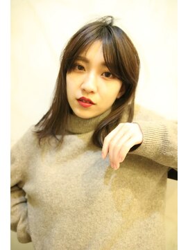 ブーケ(BOUQUET) 前髪パーマセンターパート前髪ストレートパーマBOUQUET外苑前