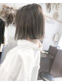 【Marl】アッシュベージュカラーの切りっぱなしボブ☆
