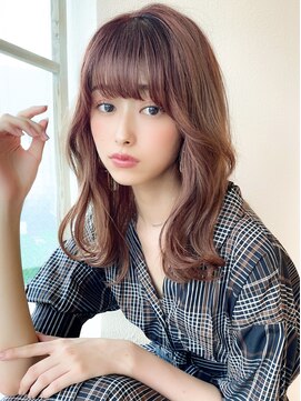 シルクレイ 吉祥寺店(Silk-lei) 大人かわいいフェザーバング小顔ピンクベージュ20代30代吉祥寺